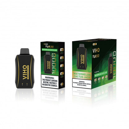 Viho Turbo Disposable 10000 Puffs (17mL) | 50mg | MOQ 5 Watermelon Cactus Jack with packaging