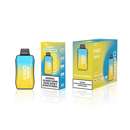 Viho Turbo Disposable 10000 Puffs (17mL) | 50mg | MOQ 5 Peach Lemon with packaging