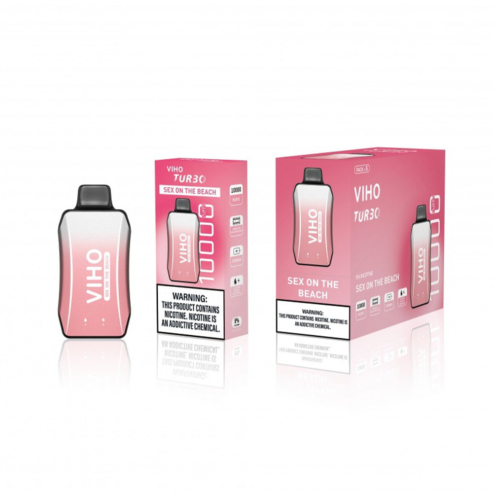 Viho Turbo Disposable 10000 Puffs (17mL) | 50mg | MOQ 5 Sex on the beach  with packaging