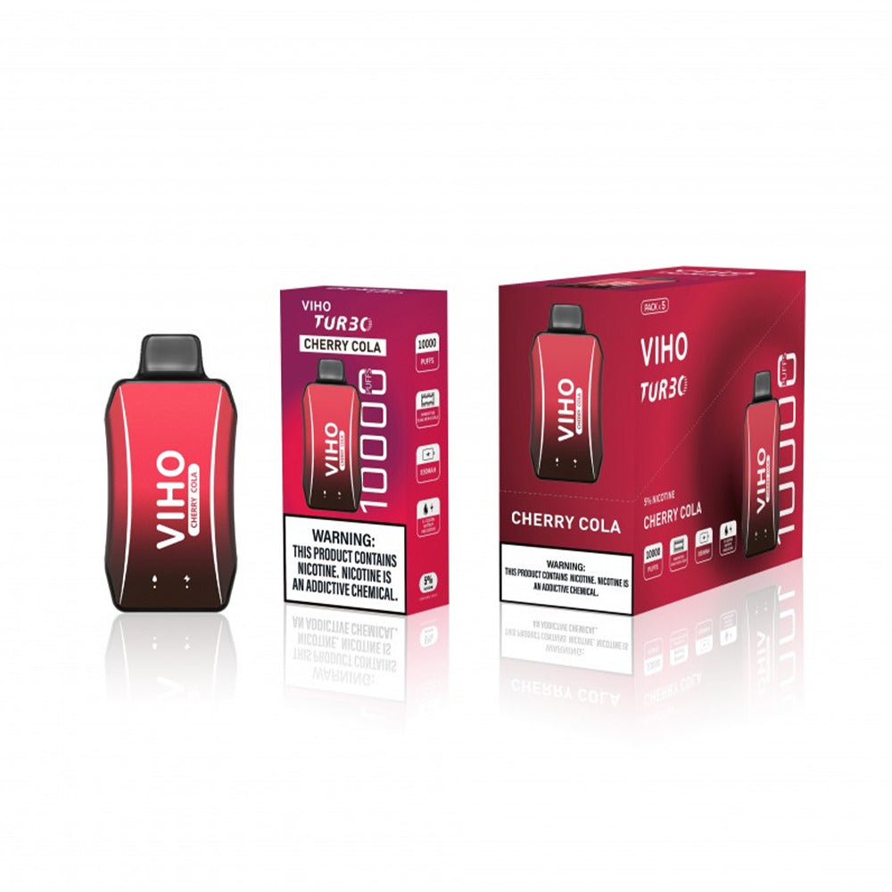 Viho Turbo Disposable 10000 Puffs (17mL) | 50mg | MOQ 5 Cherry Cola with packaging