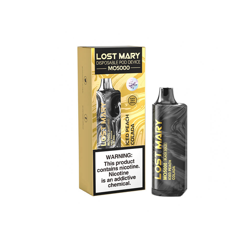 Lost Mary MO5000 Disposable 5000 Puff 10mL 40-50mg | MOQ 5  Iced Peach Colada with Packaging