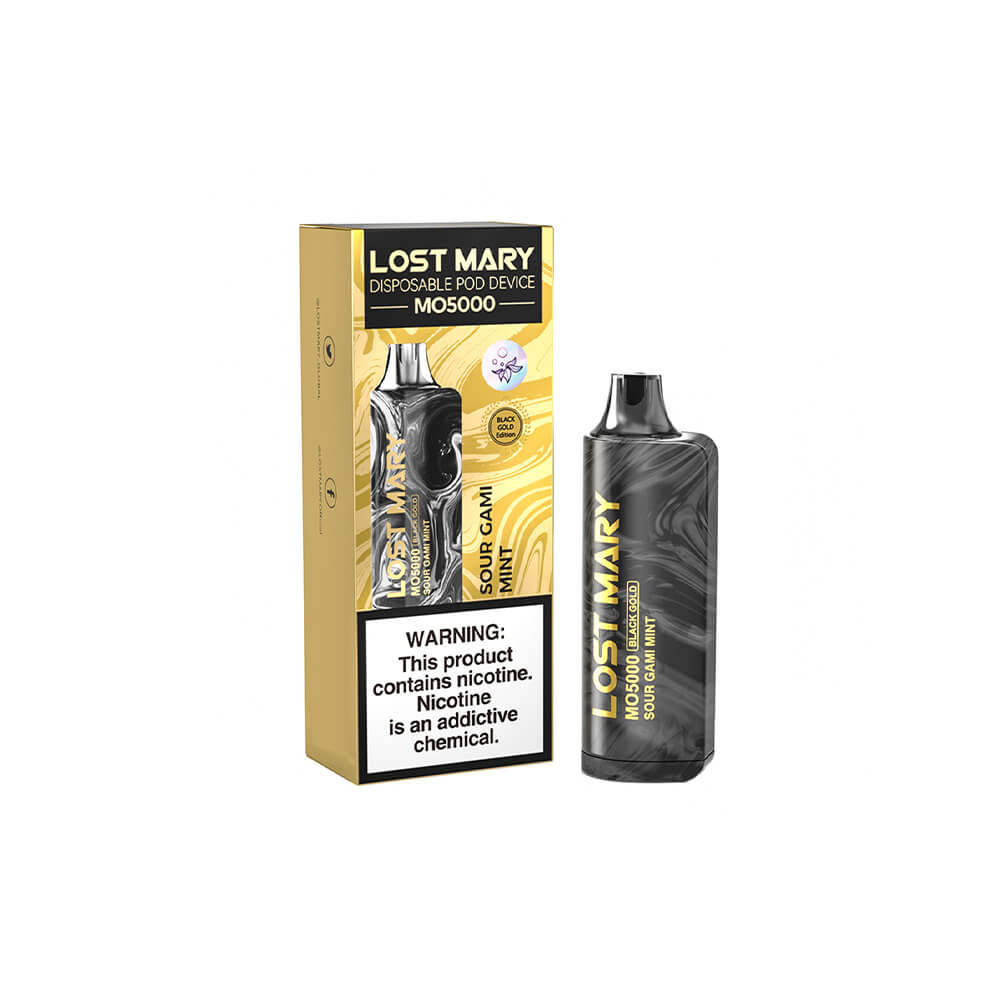 Lost Mary MO5000 Disposable 5000 Puff 10mL 40-50mg | MOQ 5  Sour Gami Mint with Packaging