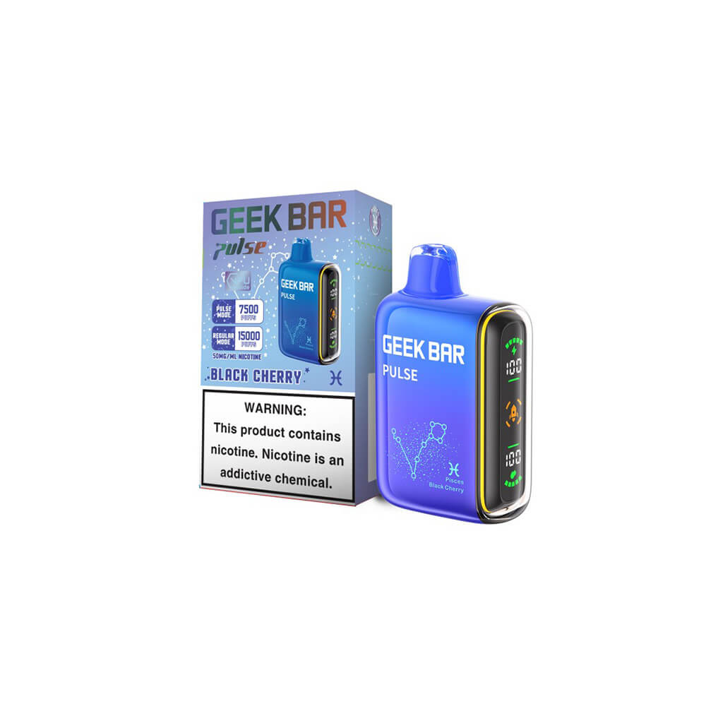 Geek Bar Pulse Disposable 15000 Puffs 16mL 50mg | MOQ 5 Black Cherry with  Packaging