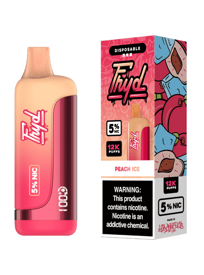 FRYD Disposable 12,000 Puffs 17mL 50mg | MOQ 5 Peach Ice with Packaging