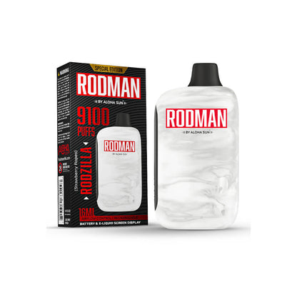 Aloha Sun Rodman Disposable 9100 Puffs 16mL 50mg | MOQ 10 Rozilla Strawberry Ropes