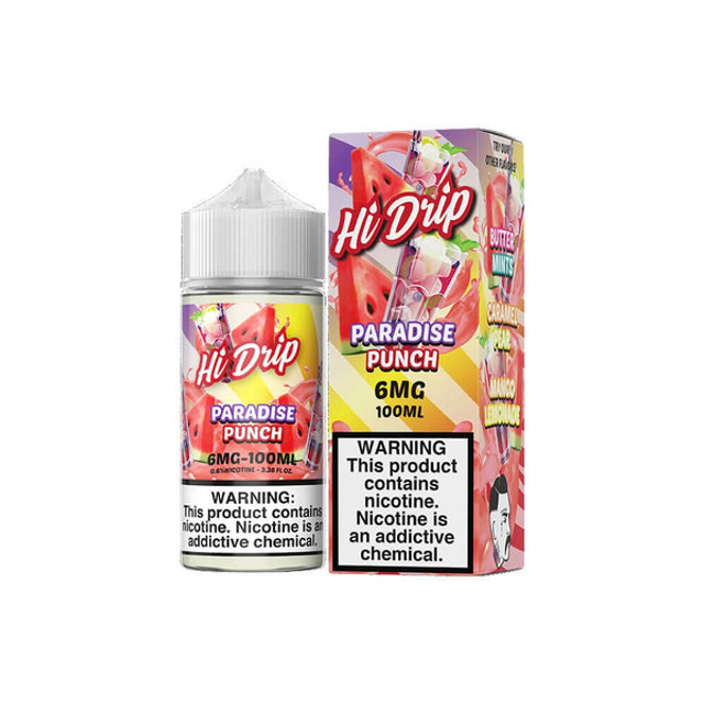 Hi-Drip Series E-Liquid 100mL (Freebase) | Paradise Punch with packaging