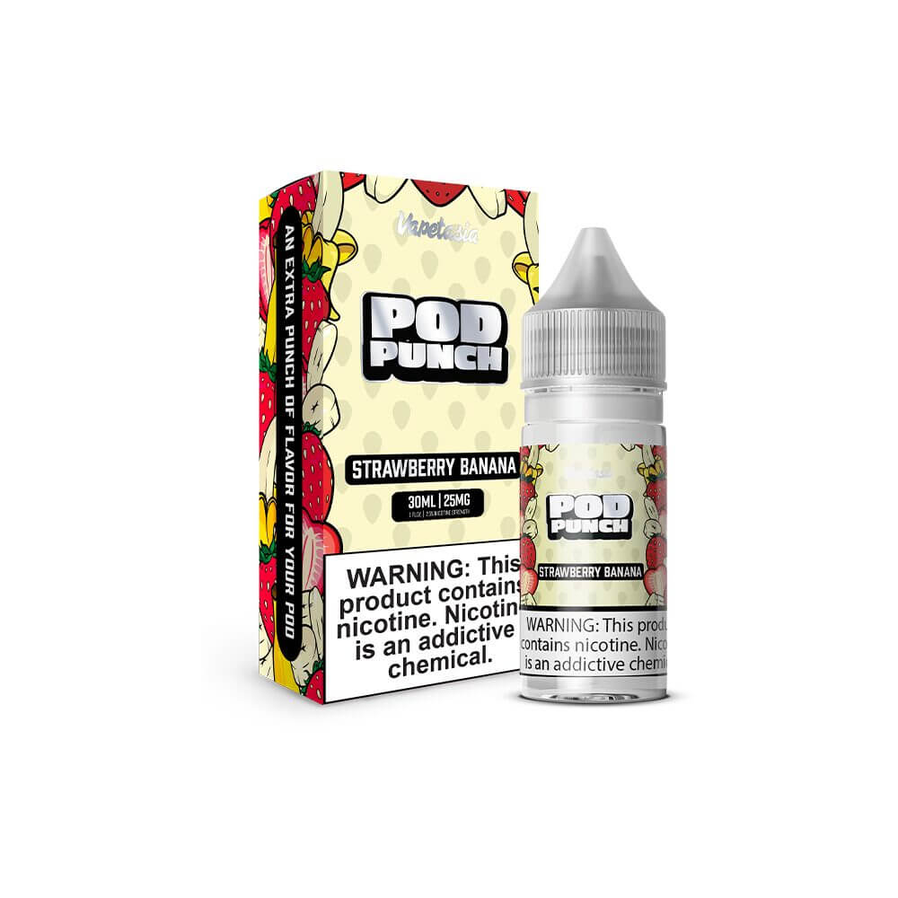 Vapetasia Salt Series E-Liquid 30mL (Salt Nic) Pod PunchStrawberry Banan with Packaging