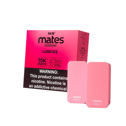 7Daze Click-mates Pre-Filled Replacement Pod 9mL 2-Pack | 15000 Puffs 18mL 50mg | MOQ 5 | Lush Ice with Packaging