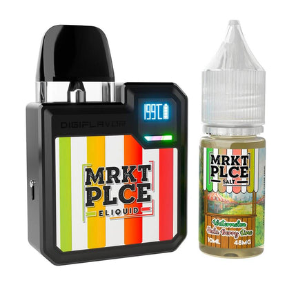 Geekvape Digi-Q Kit + Daddy’s Vapor 10mL Salts 50mg (Pod System + E-Liquid) | Kit Color: Black Flavor: Watermelon Hula Berry Lime 48mg