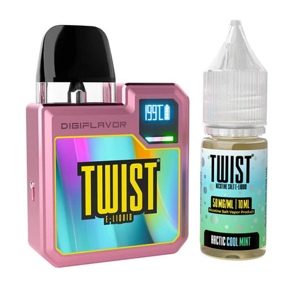 Geekvape Digi-Q Kit + Daddy’s Vapor 10mL Salts 50mg (Pod System + E-Liquid) | Kit Color: Pink Flavor: Arctic Cool Mint 50mg