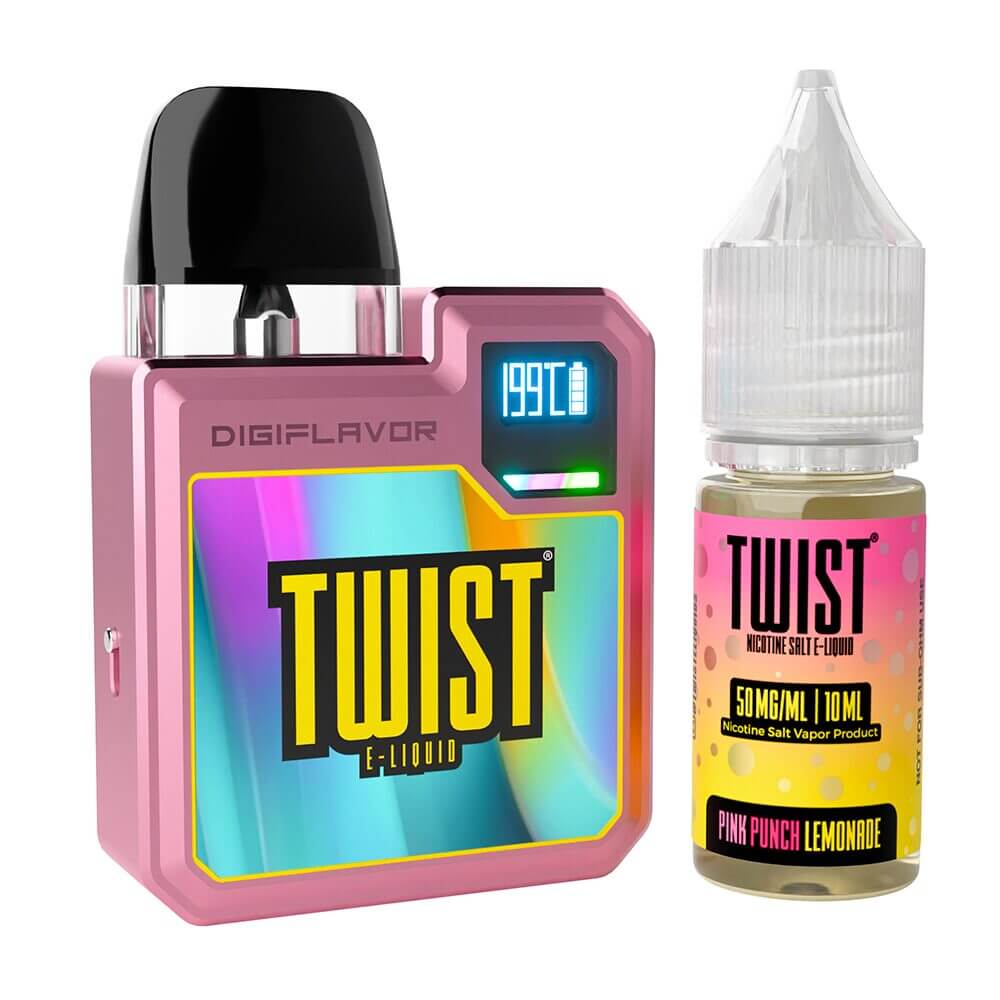 Geekvape Digi-Q Kit + Daddy’s Vapor 10mL Salts 50mg (Pod System + E-Liquid) | Kit Color: Pink Flavor: Pink Punch Lemonade 50mg