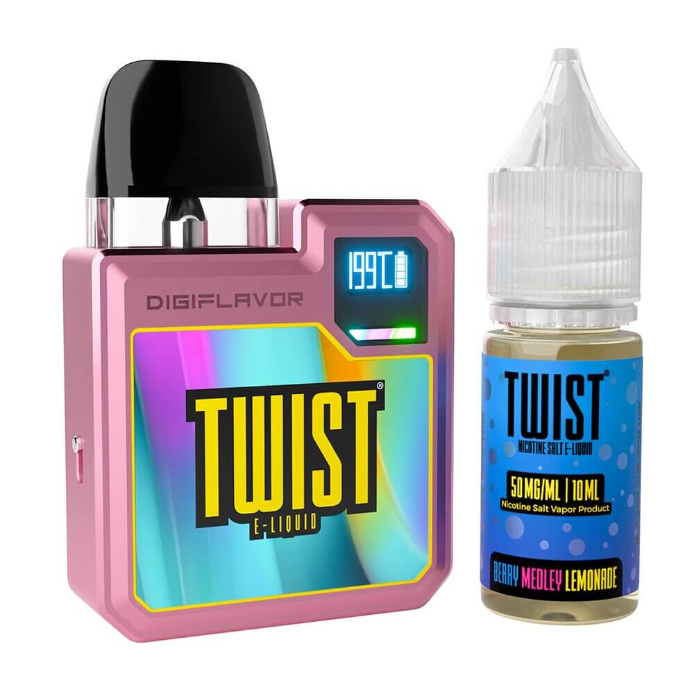 Geekvape Digi-Q Kit + Daddy’s Vapor 10mL Salts 50mg (Pod System + E-Liquid) | Kit Color: Pink Flavor: Berry Medley Lemonade 50mg