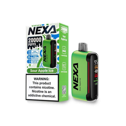 NEXA N20000 Disposable 20000 Puffs 20mL 50mg | MOQ 5 | Sour Apple Ice with Packaging