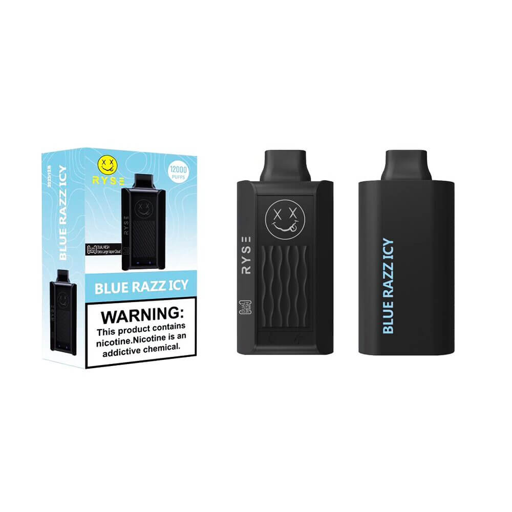 Ryse Disposable 12000 Puffs 18mL 50mg | MOQ 10 | Blue Razz Icy with Packaging