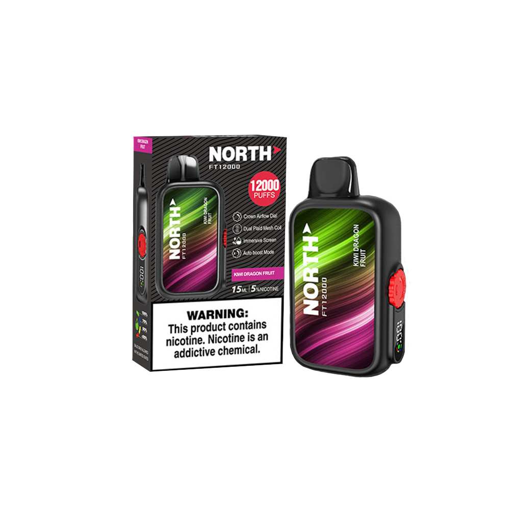 North FT12000 Disposable 12000 Puffs 15mL 50mg | MOQ 5 | Kiwi Dragon Fruit 