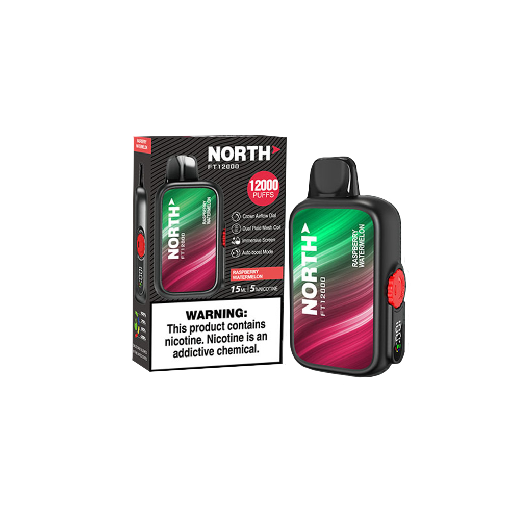 North FT12000 Disposable 12000 Puffs 15mL 50mg | MOQ 5 | Raspberry Watermelon