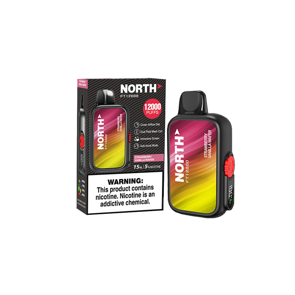 North FT12000 Disposable 12000 Puffs 15mL 50mg | MOQ 5 | Strawberry Vanilla Wafer