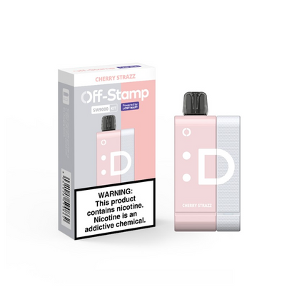 Off Stamp Disposable Kit 9000 Puffs 13mL 50mg | MOQ 5 (Disposable + Power Dock) Cherry Strazz with Packaging 