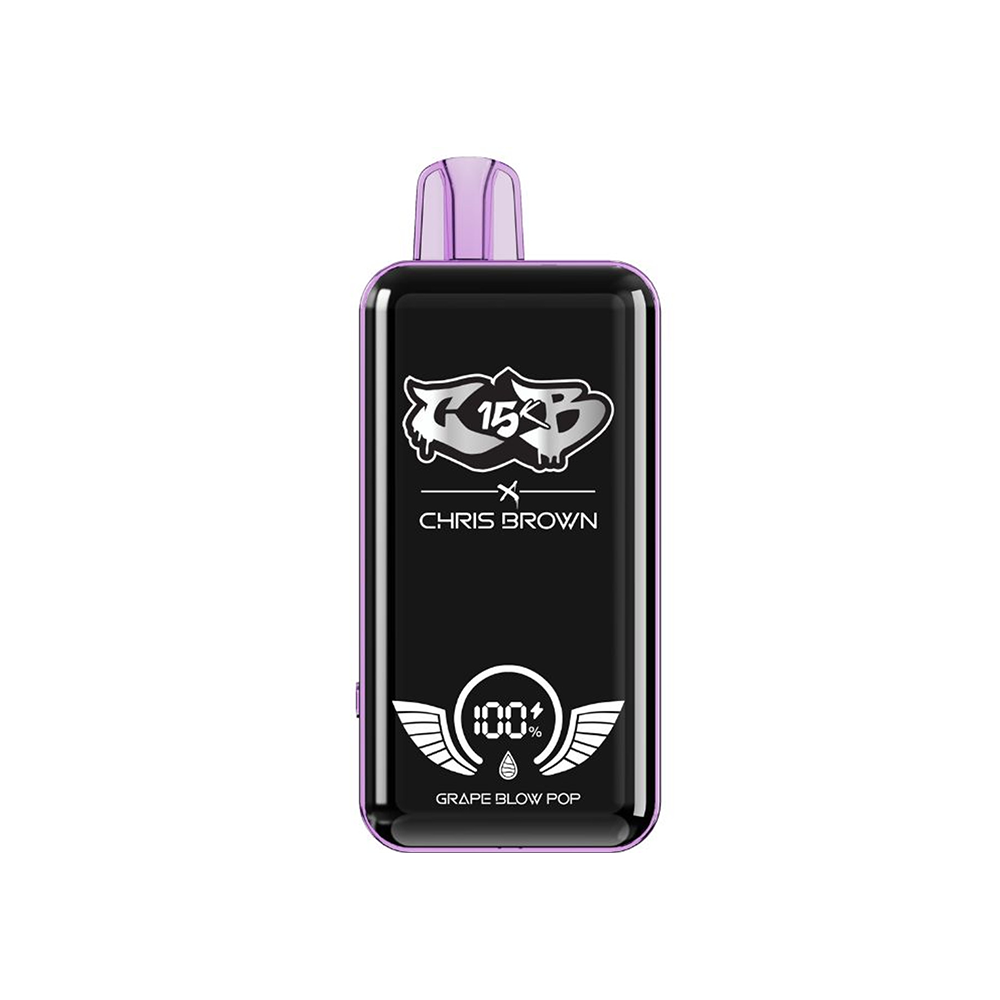 Chris Brown CB15K Disposable 15000 Puffs 15mL 50mg | MOQ 10 Grape Blow Pop