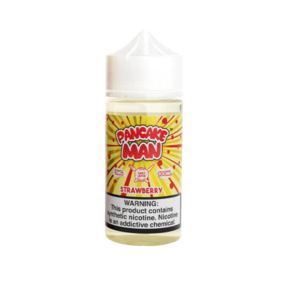 Pancake Man Series E-Liquid 100mL (Freebase) Strawberry Pancake