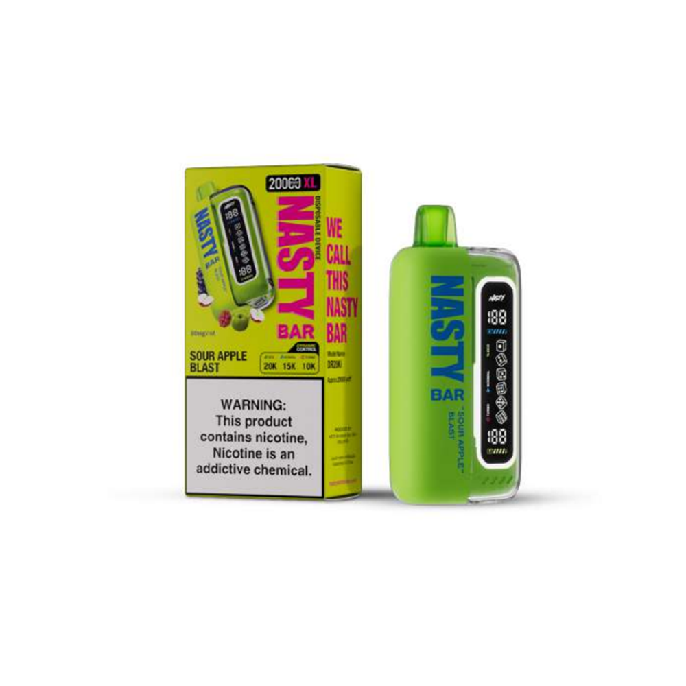 Nasty Bar XL Disposable 20,000 Puffs 17mL 50mg | MOQ 5 Sour Apple Blast