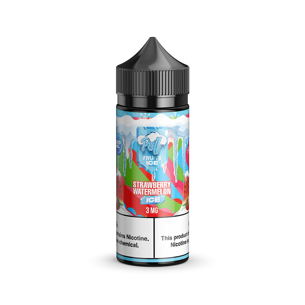 Puff Fruits & Fruit ICE Series E-Liquid 100mL (Freebase) Strawberry Watermelon Ice