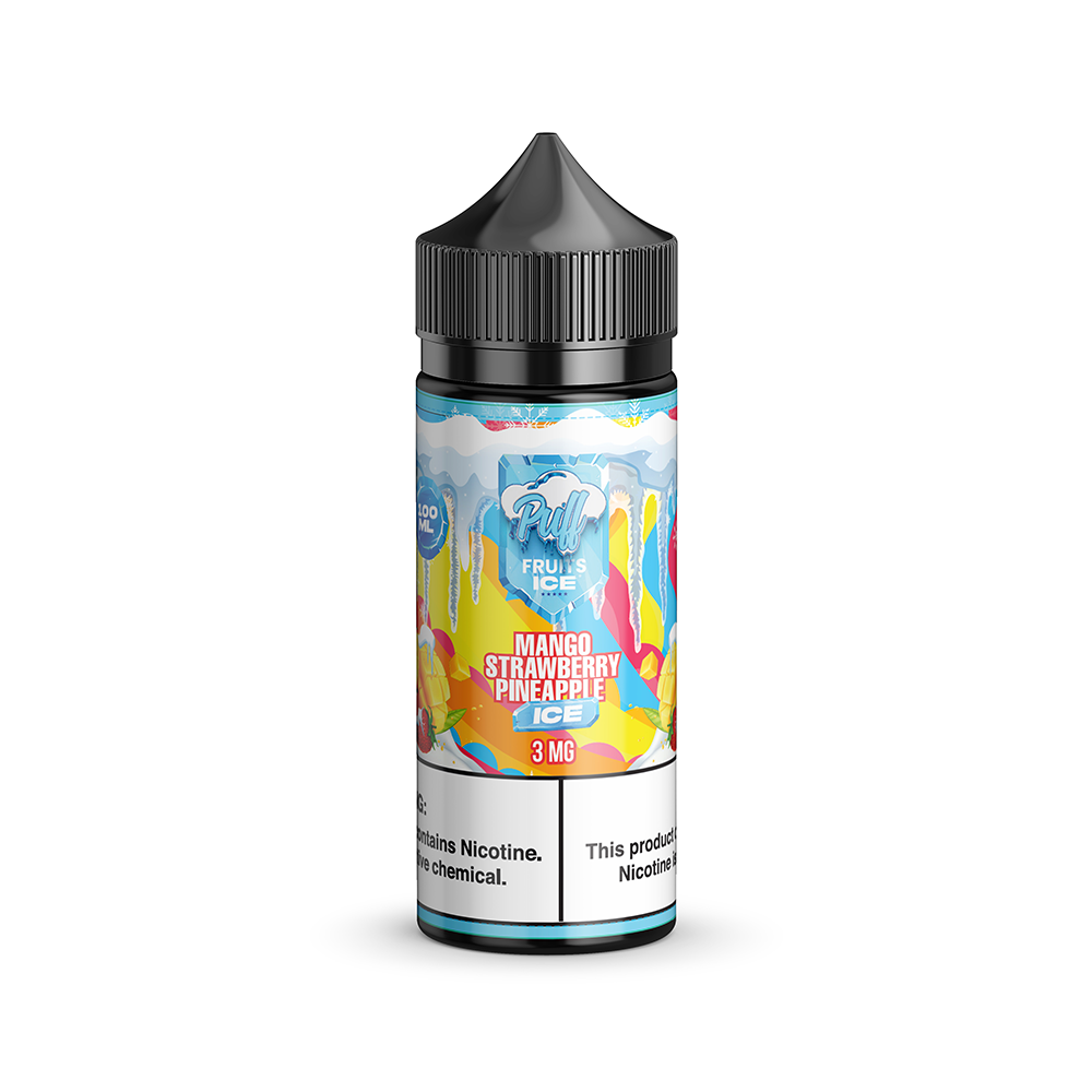 Puff Fruits & Fruit ICE Series E-Liquid 100mL (Freebase) Mango Strawberry Pineapple Ice