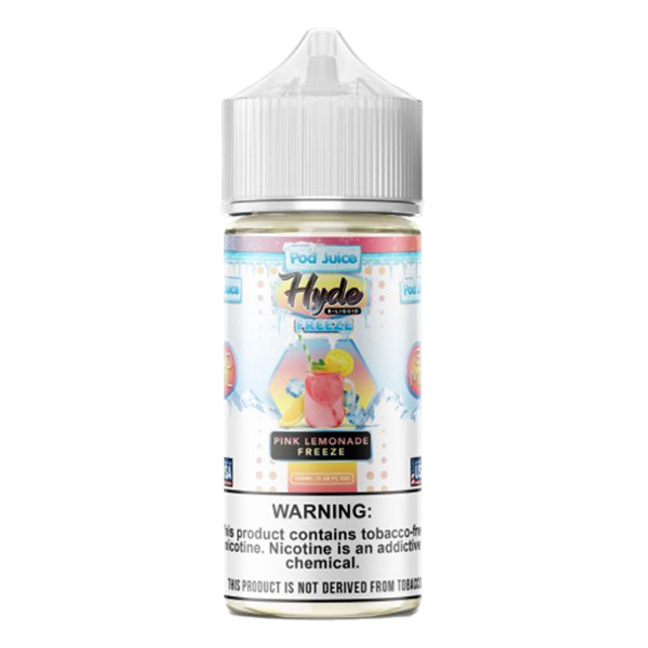 Pod Juice TFN Hyde Series E-Liquid  100mL (Freebase) Pink Lemonade Freeze 