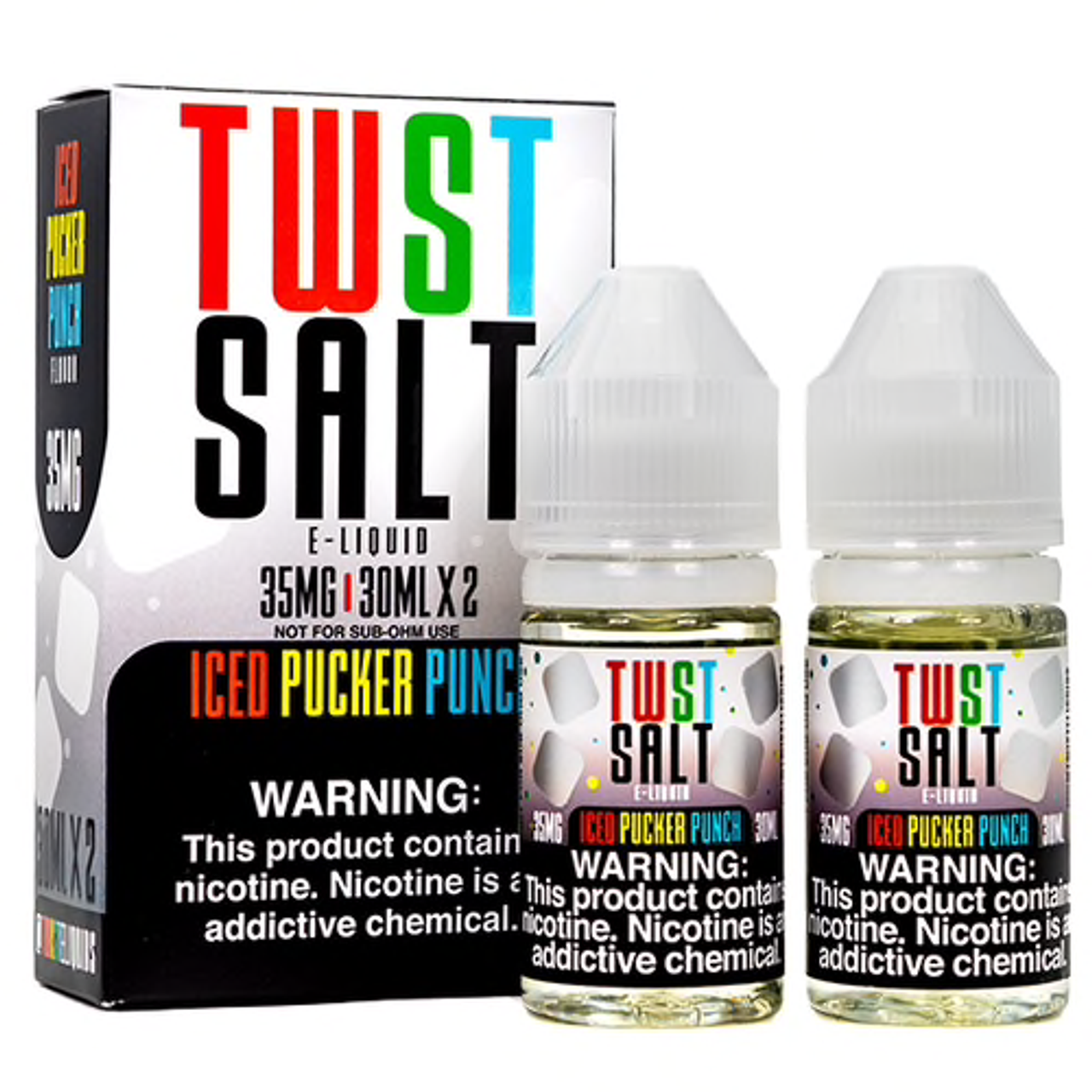 Twist Salts Series E-Liquid x2-30mL Pucker Punch Iced with packaging