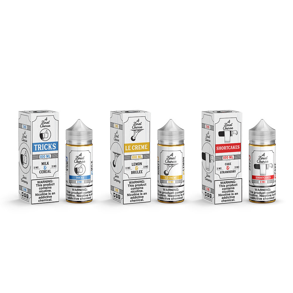 A Final Course E-Liquid 100mL (Freebase) Group Packaging