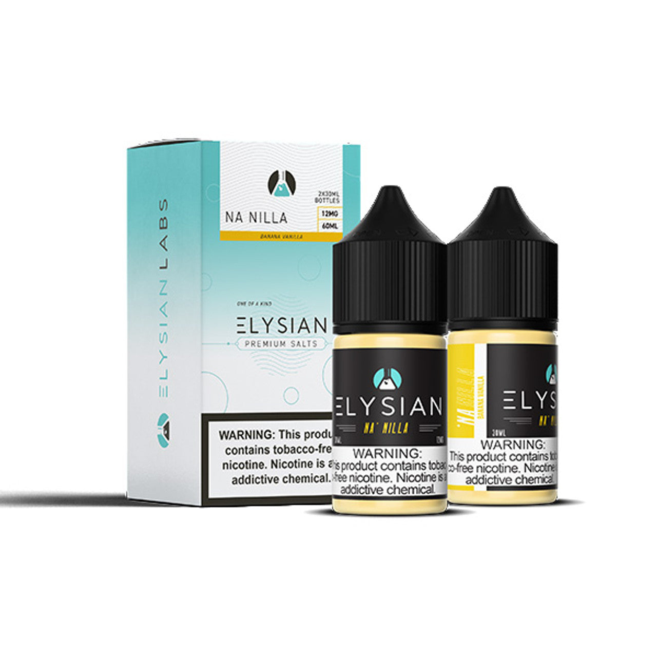 Elysian Salt Series E-Liquid x2-30mL (Salt Nic) | Nanilla with packaging