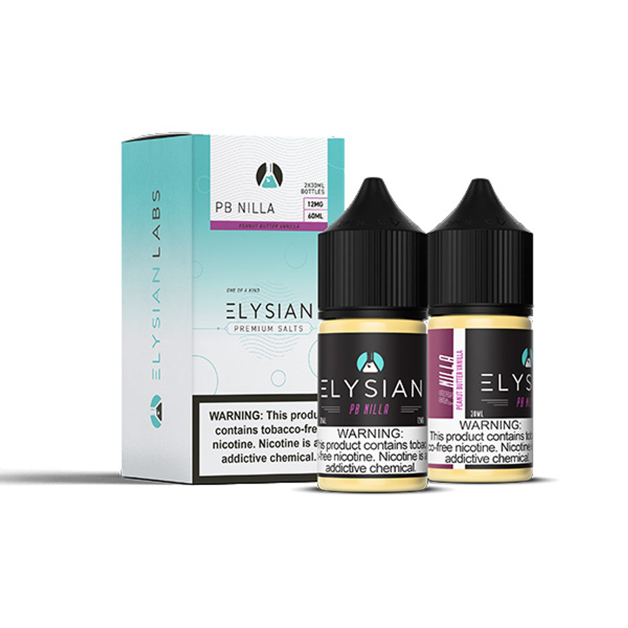 Elysian Salt Series E-Liquid x2-30mL (Salt Nic) | Pb Nilla with packaging