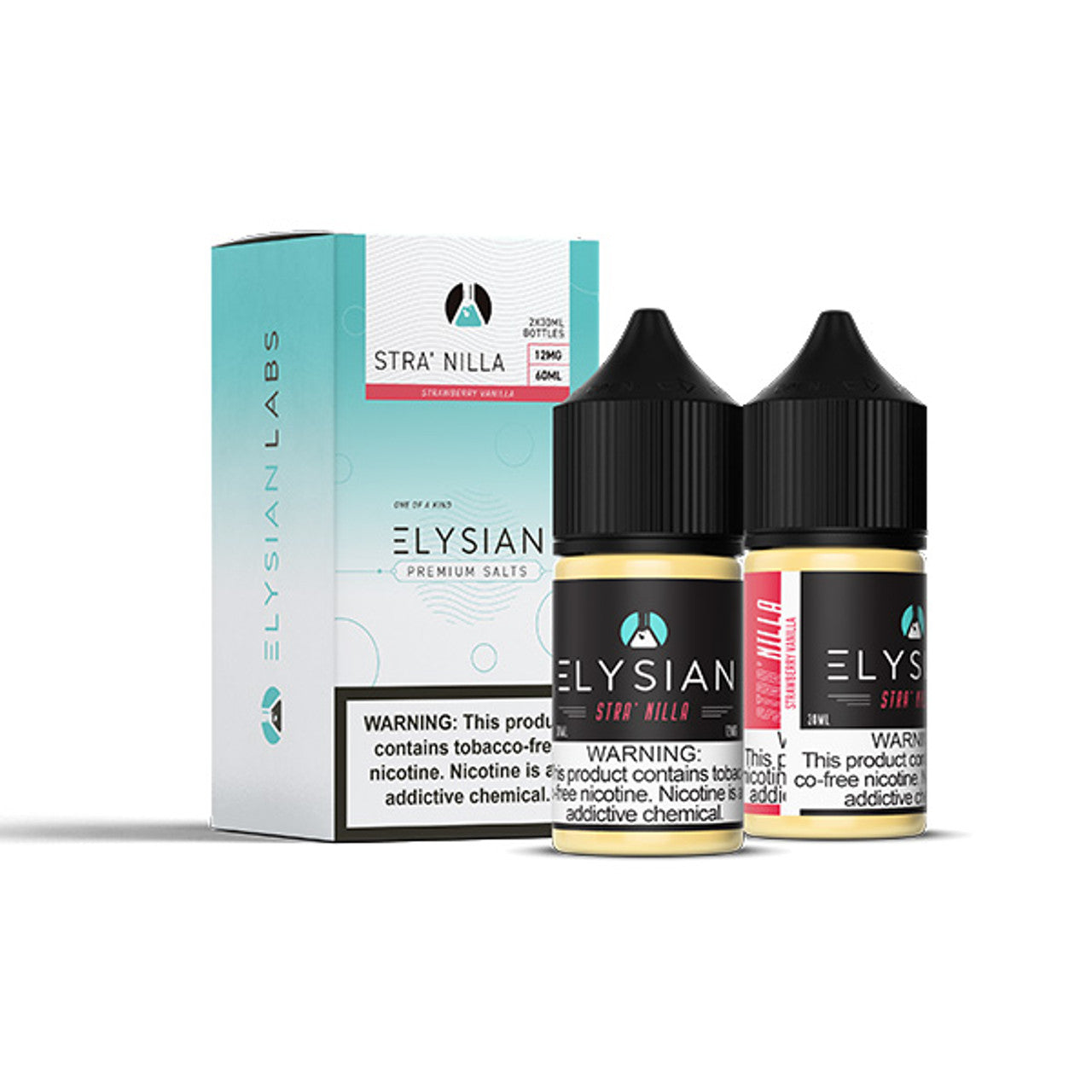 Elysian Salt Series E-Liquid x2-30mL (Salt Nic) | Stra Nilla with packaging