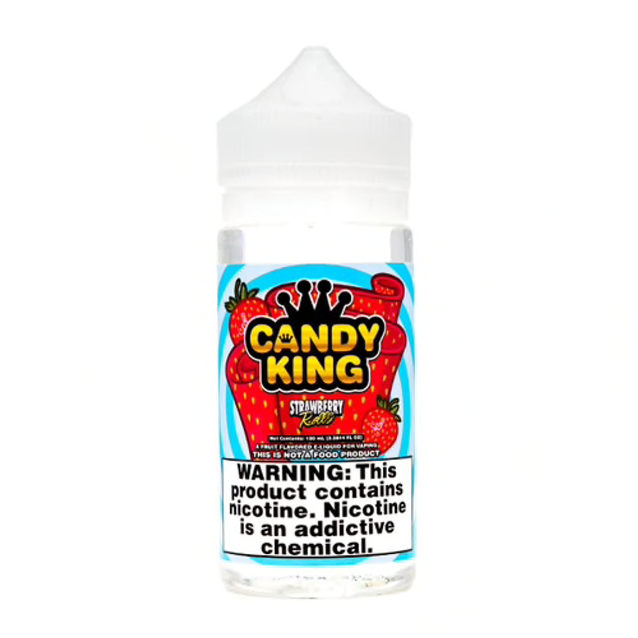 Candy King Series E-Liquid 100mL (Freebase) Strawberry Rolls