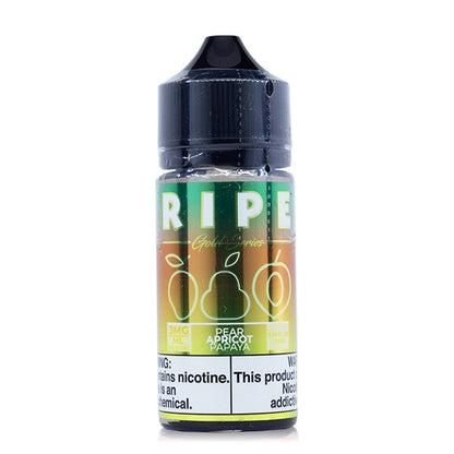 Vape 100 Ripe Series E-Liquid 100mL (Freebase) | Gold Series Pear Apricot Papaya