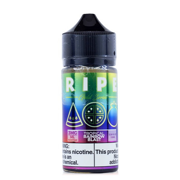 Vape 100 Ripe Series E-Liquid 100mL (Freebase) | Gold Series Tropical Rainbow Blast