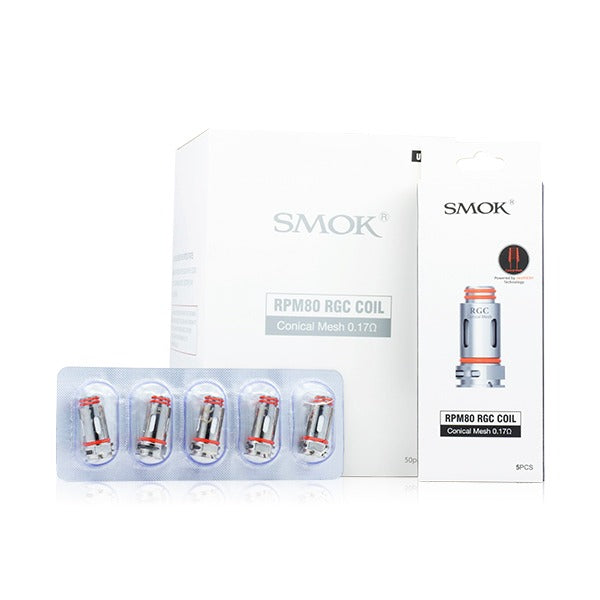 SMOK RPM 80 RGC Coils (5-Pack) | RGC Conical Mesh 0.17ohm with Packaging