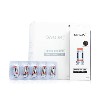 SMOK RPM 80 RGC Coils (5-Pack) | RGC Conical Mesh 0.17ohm with Packaging