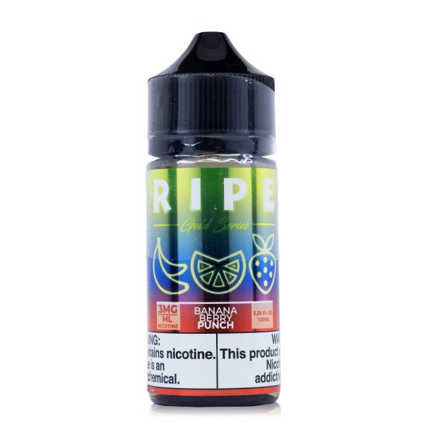 Vape 100 Ripe Series E-Liquid 100mL (Freebase) | Gold Series Banana Berry Punch