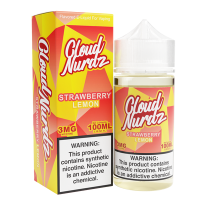 Cloud Nurdz Series E-Liquid 100mL Strawberry Lemon with packaging