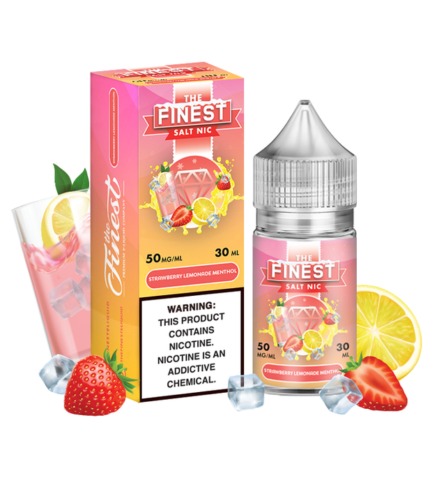 Finest Salt Series E-Liquid 30mL (Salt Nic) | Strawberry Lemonade Menthol with packaging