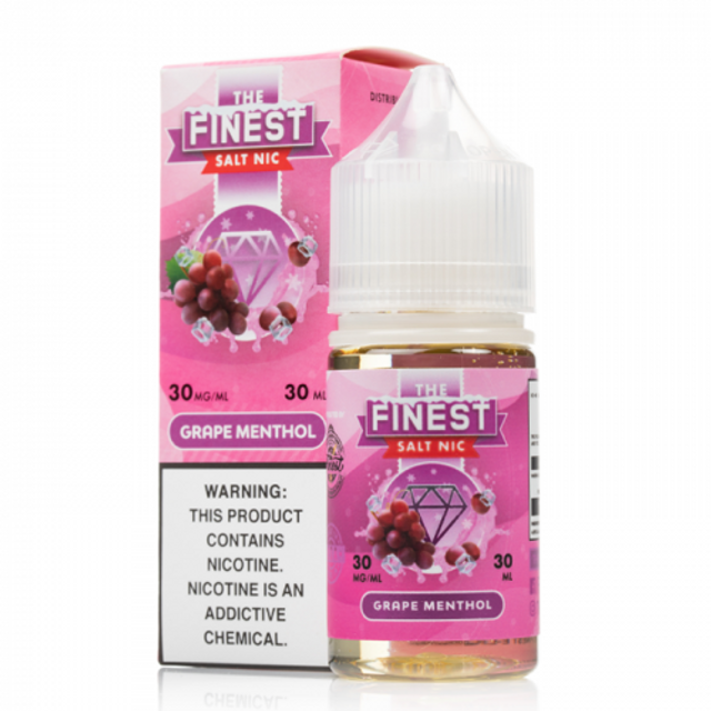 Finest Salt Series E-Liquid 30mL (Salt Nic) | Grape Menthol with packaging