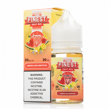 Finest Salt Series E-Liquid 30mL (Salt Nic) | Lemon Lush Menthol with packaging