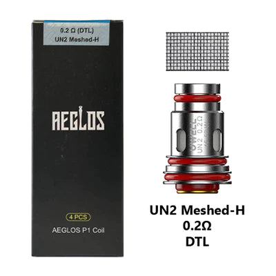 Uwell Aeglos Coil (4-Pack) | P1 UN2 Meshed-H 0.2ohm with Packaging