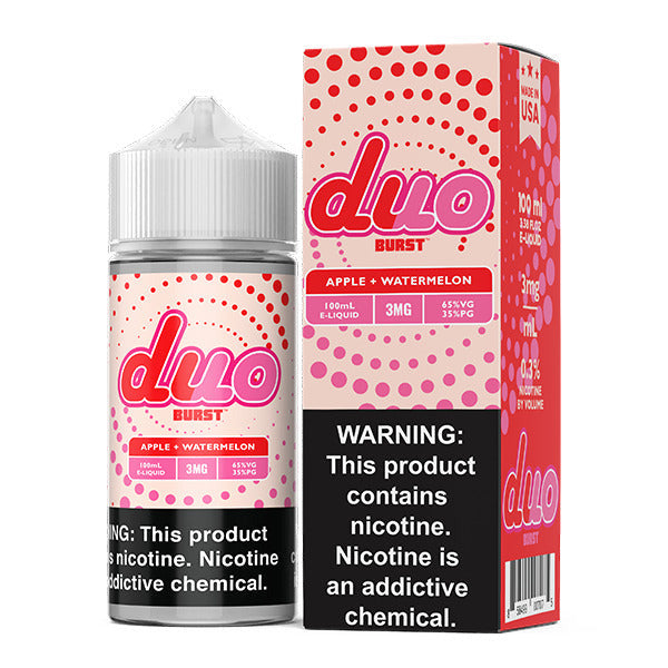 Burst Duo Series E-Liquid 100mL Freebase | Apple Watermelon with packaging