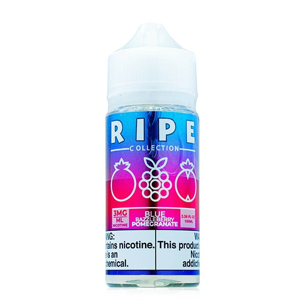 Vape 100 Ripe Series E-Liquid 100mL (Freebase) | Blue Razzleberry Pomegranate