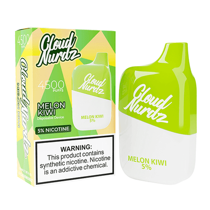 Cloud Nurdz Disposable 4500 Puffs 12mL 50mg | MOQ 10 Melon Kiwi with Packaging