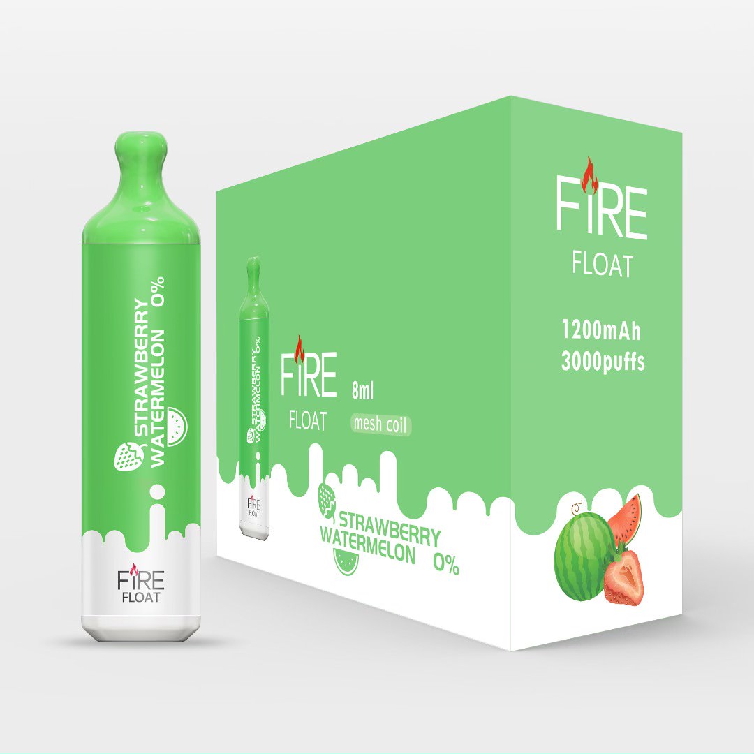 Fire Float Zero Disposable 3000 Puffs 8mL 00mg | MOQ 10 | Strawberry Watermelon with Packaging