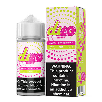 Burst Duo Series E-Liquid 100mL Freebase | Guava Dragonfruit with packaging