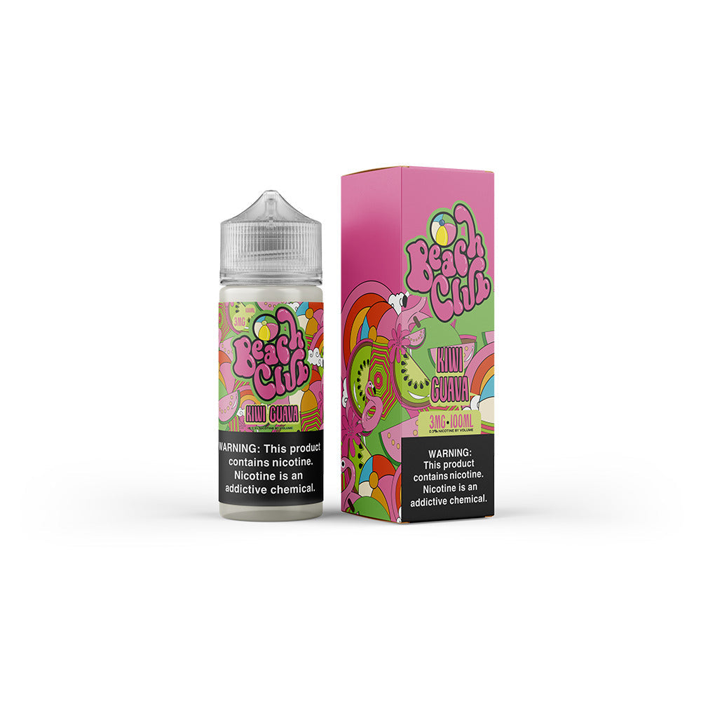 Beach Club E-Liquid 100mL (Freebase) | Kiwi Guava with Packaging